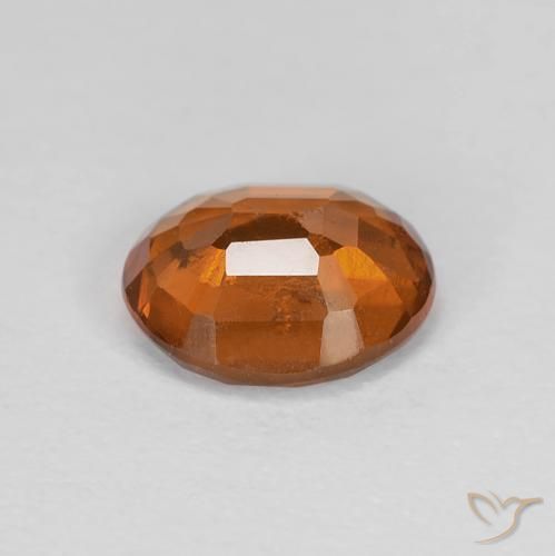 1.21カラットの天然Medium Dark-Orangeヘソナイトガーネット、楕円形、VS