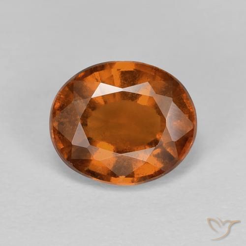 1.87ct 天然 ディープオレンジ ヘソナイトガーネット, 楕円形, VS