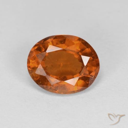 1.83ct 天然 ディープオレンジ ヘソナイトガーネット, 楕円形, VS