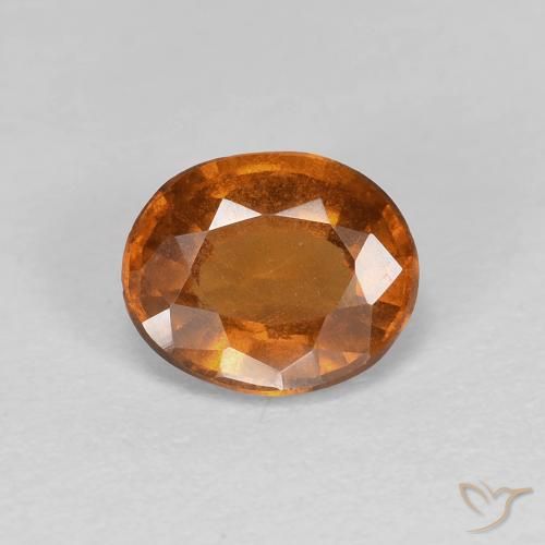1.26ct 天然 赤みがかったオレンジ ヘソナイトガーネット, 楕円形, VS