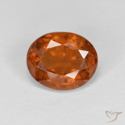 1.49ct 天然 アンバーオレンジ ヘソナイトガーネット, 楕円形, VS