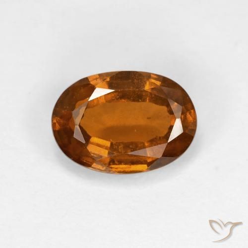 1.66ct 天然 ミディアムオレンジ ヘソナイトガーネット, 楕円形, VS