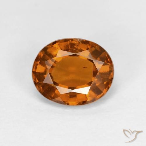 1.52ct 天然 Medium Dark-Orange ヘソナイトガーネット, 楕円形, VS