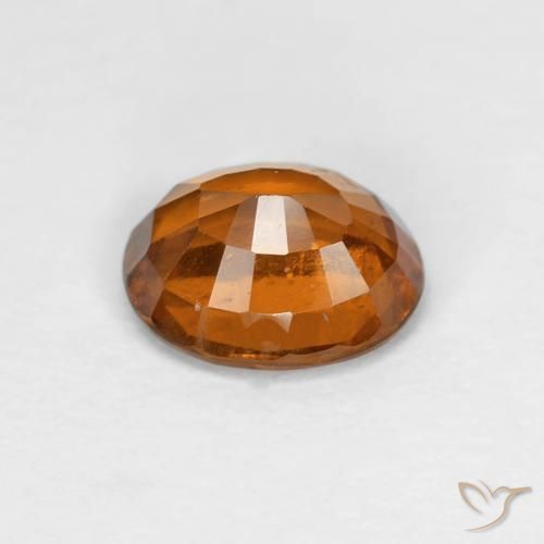 1.52カラットの天然Medium Dark-Orangeヘソナイトガーネット、楕円形、VS