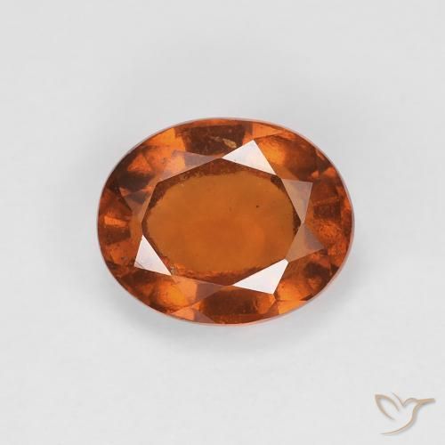 2.28ct 天然 Medium Dark-Orange ヘソナイトガーネット, 楕円形, VVS-VS