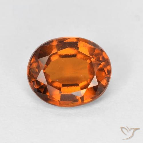 1.60ct 天然 ディープオレンジ ヘソナイトガーネット, 楕円形, VS
