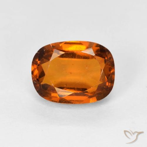 2.08ct 天然 ディープオレンジ ヘソナイトガーネット, クッション, VS