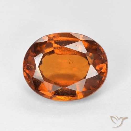 2.41ct 天然 Medium Dark-Orange ヘソナイトガーネット, 楕円形, VS