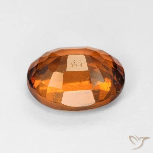 2.41カラットの天然Medium Dark-Orangeヘソナイトガーネット、楕円形、VS