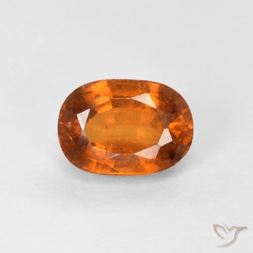1.32カラットの天然Medium Dark-Orangeヘソナイトガーネット、楕円形、VS