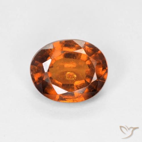 1.39ct 天然 赤みがかったオレンジ ヘソナイトガーネット, 楕円形, VS-SI
