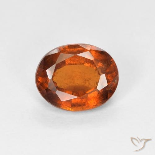 1.32ct 天然 赤みがかったオレンジ ヘソナイトガーネット, 楕円形, VS-SI