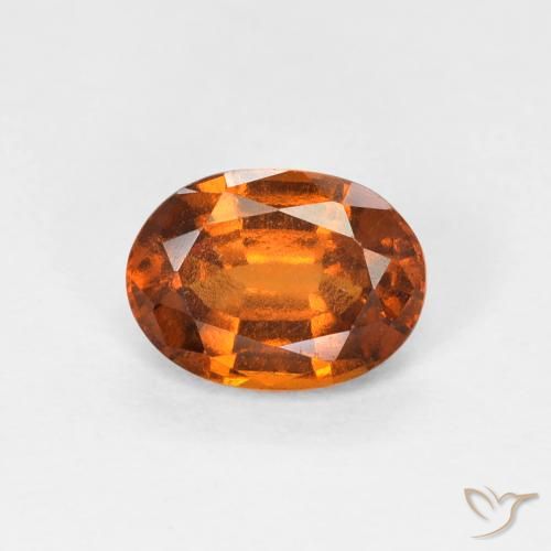 1.19ct 天然 アーシーオレンジ ヘソナイトガーネット, 楕円形, VVS-VS