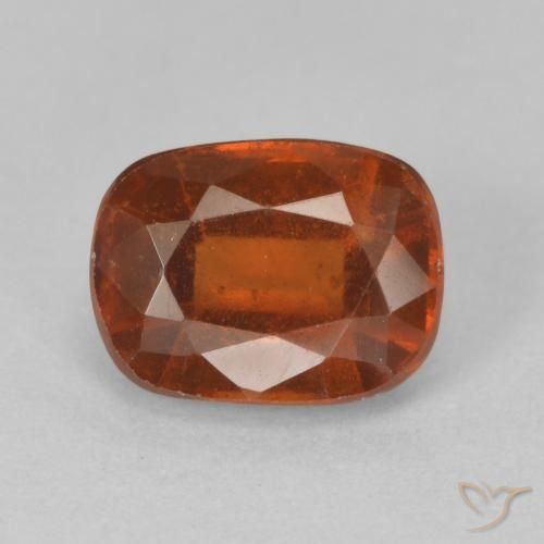 2.04ct 天然 赤みがかったオレンジ ヘソナイトガーネット, クッション, VS-SI