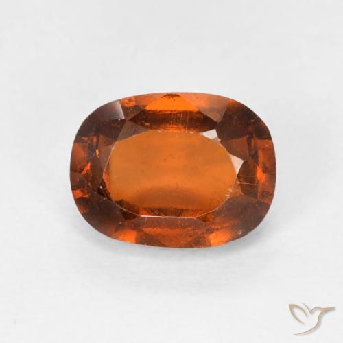 2.10カラットの天然Medium Dark-Orangeヘソナイトガーネット、クッション、VS