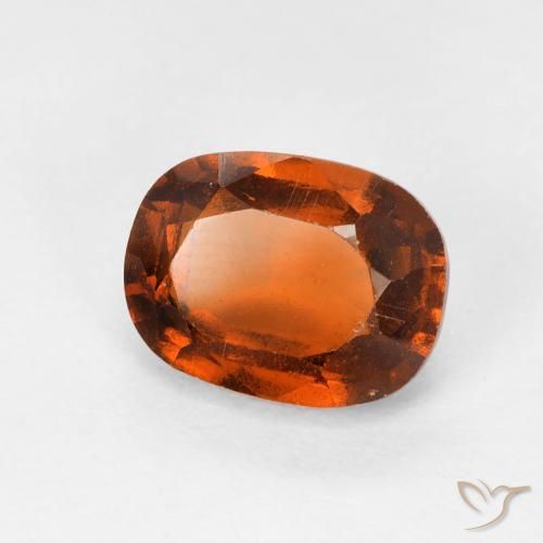 2.10カラットの天然Medium Dark-Orangeヘソナイトガーネット、クッション、VS