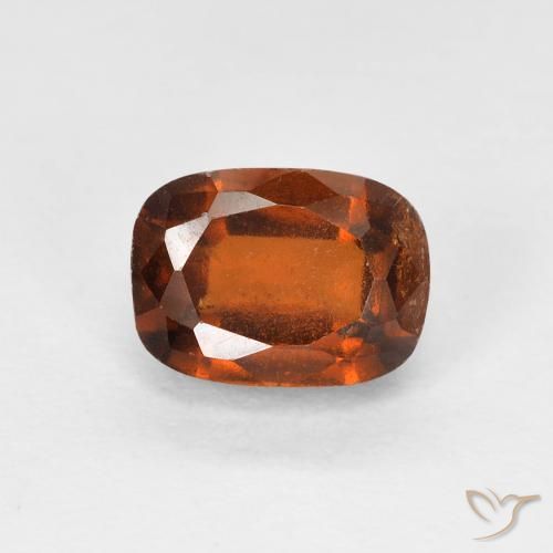 1.60ct 天然 ダークオレンジ ヘソナイトガーネット, クッション, VS