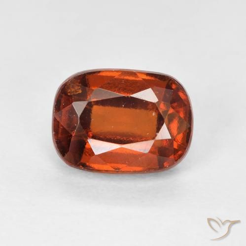 2.16ct 天然 アンバーオレンジ ヘソナイトガーネット, クッション, VVS-VS