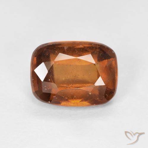 2.00ct 天然 アンバーオレンジ ヘソナイトガーネット, クッション, VS