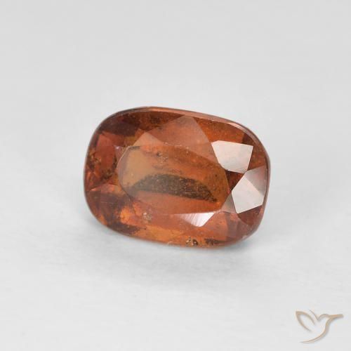 1.31ct 天然 アンバーオレンジ ヘソナイトガーネット, クッション, VS