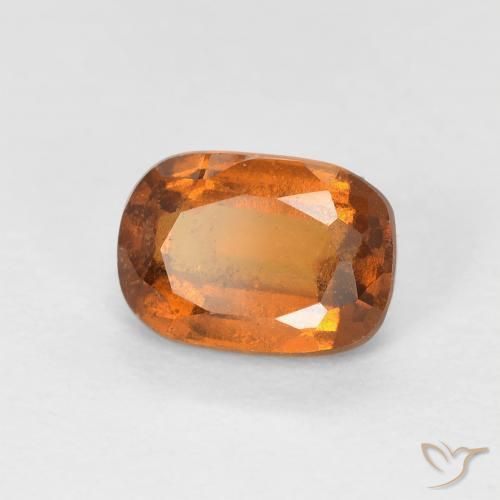 1.26ct 天然 黄色がかったオレンジ ヘソナイトガーネット, クッション, VVS-VS