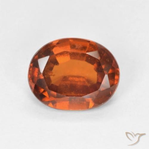 1.60ct 天然 Medium Dark-Orange ヘソナイトガーネット, 楕円形, VVS-VS