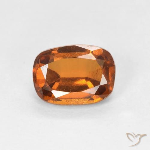 1.08ct 天然 黄色がかったオレンジ ヘソナイトガーネット, クッション, VVS-VS
