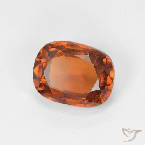 2.13カラットの天然Medium Dark-Orangeヘソナイトガーネット、クッション、VVS-VS