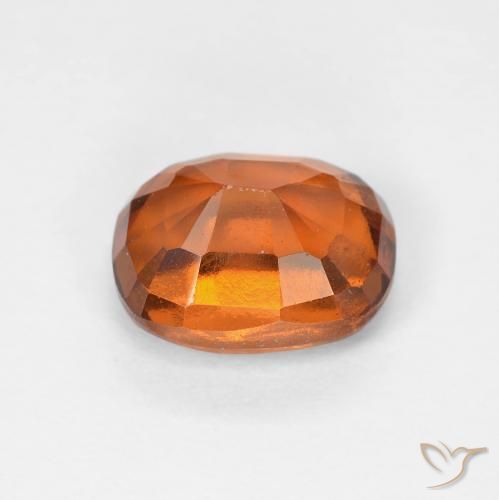 2.13カラットの天然Medium Dark-Orangeヘソナイトガーネット、クッション、VVS-VS