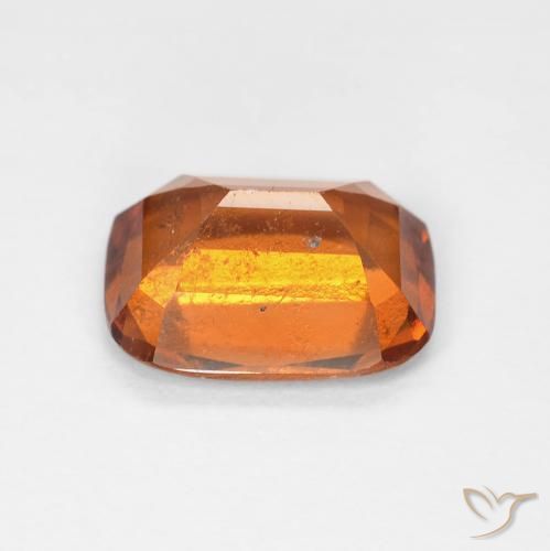 2.28カラットの天然Medium Dark-Orangeヘソナイトガーネット、クッション、VS