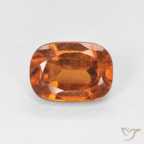 1.35ct 天然 ディープオレンジ ヘソナイトガーネット, クッション, VS
