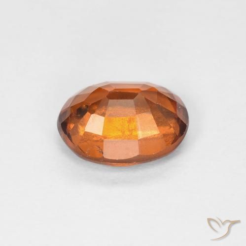 1.53カラットの天然Medium Dark-Orangeヘソナイトガーネット、楕円形、VS