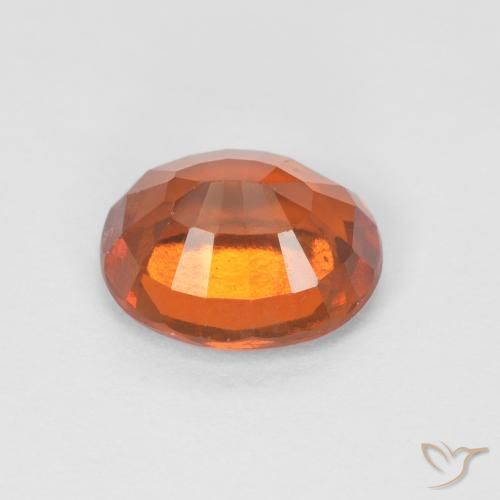1.74カラットの天然Medium Dark-Orangeヘソナイトガーネット、楕円形、VS