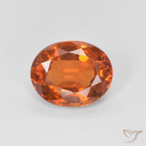 1.56ct 天然 ディープオレンジ ヘソナイトガーネット, 楕円形, VS