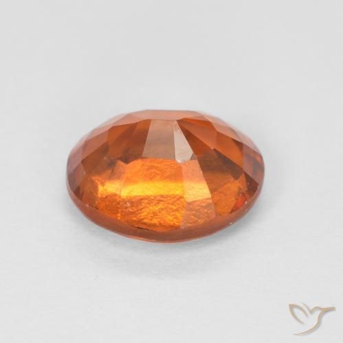 1.51カラットの天然Medium Dark-Orangeヘソナイトガーネット、楕円形、VS