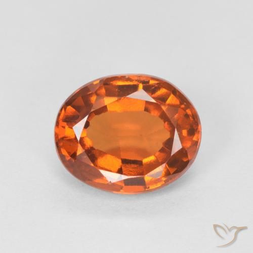 1.43ct 天然 ディープオレンジ ヘソナイトガーネット, 楕円形, VVS