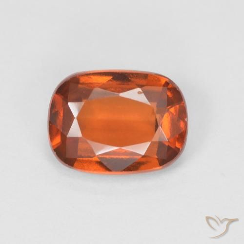 1.58ct 天然 ミディアムオレンジ ヘソナイトガーネット, クッション, VS-SI