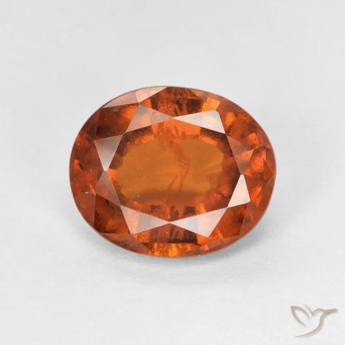 2.67ct 天然 Medium Dark-Orange ヘソナイトガーネット, 楕円形, VS-SI
