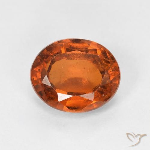 1.42ct 天然 Medium Dark-Orange ヘソナイトガーネット, 楕円形, VS-SI