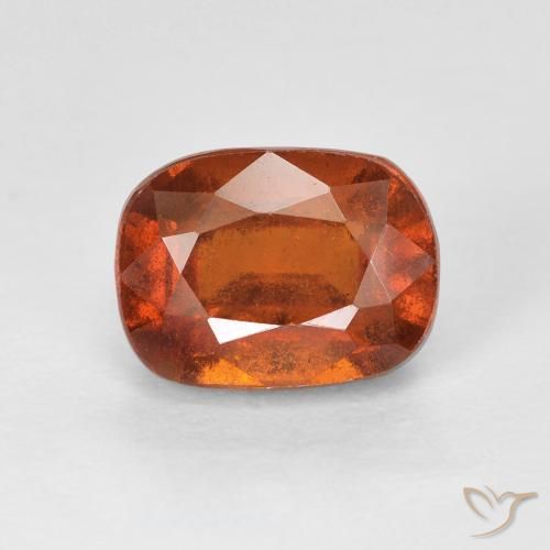 2.56ct 天然 赤みがかったオレンジ ヘソナイトガーネット, クッション, VS-SI