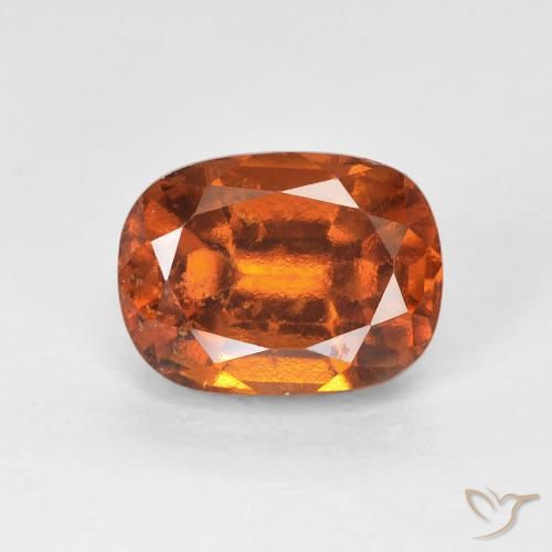 2.27ct 天然 ディープオレンジ ヘソナイトガーネット, クッション, VS-SI