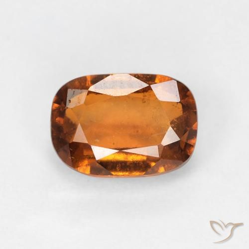 1.25ct 天然 ミディアムオレンジ ヘソナイトガーネット, クッション, VS-SI