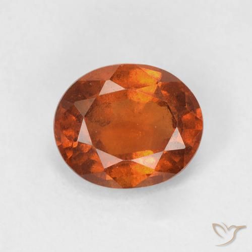 1.40ct 天然 アンバーオレンジ ヘソナイトガーネット, 楕円形, VS