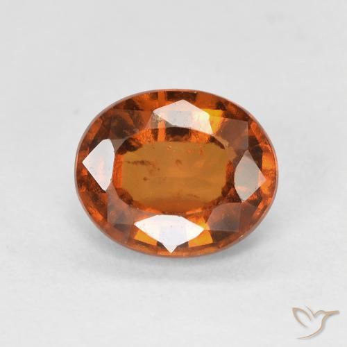 1.45ct 天然 Medium Dark-Orange ヘソナイトガーネット, 楕円形, VS