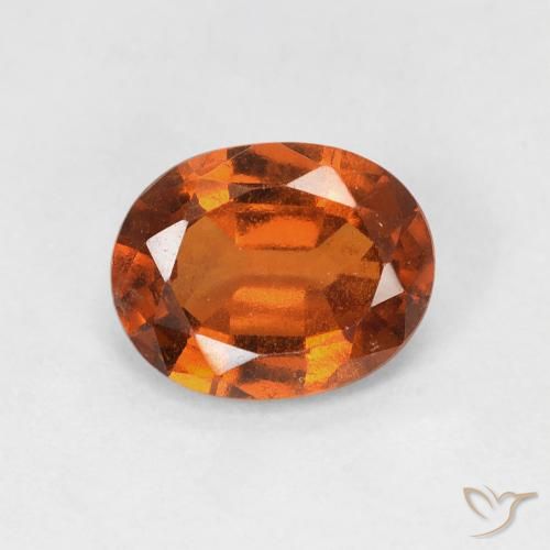 1.61ct 天然 Medium Dark-Orange ヘソナイトガーネット, 楕円形, VS