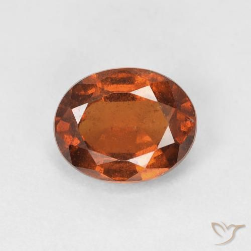 1.67ct 天然 Medium Dark-Orange ヘソナイトガーネット, 楕円形, VS