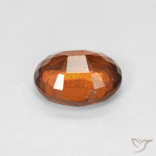 1.67カラットの天然Medium Dark-Orangeヘソナイトガーネット、楕円形、VS