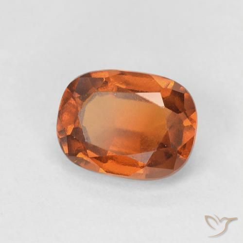 1.83カラットの天然Medium Dark-Orangeヘソナイトガーネット、クッション、VVS-VS
