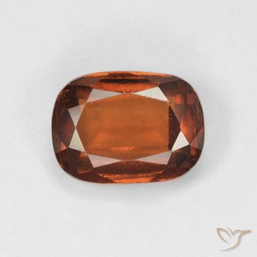 1.75ct 天然 ミディアムオレンジ ヘソナイトガーネット, クッション, VVS-VS