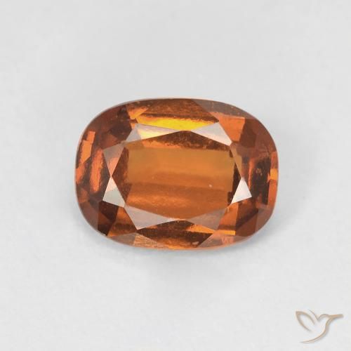 1.42ct 天然 ミディアムオレンジ ヘソナイトガーネット, クッション, VVS-VS